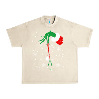 Sandshell newchristmas grinch hand holding a stethoscope Urban Heavy Tee - linhVisuals