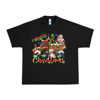 Black Merry Christmas  tractor Urban Heavy Tee - CowhideDigitalArt