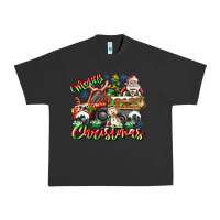 Pigment Black Merry Christmas  tractor Urban Heavy Tee - CowhideDigitalArt
