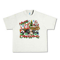 Pistachio Merry Christmas  tractor Urban Heavy Tee - CowhideDigitalArt