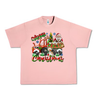 Salmon Merry Christmas  tractor Urban Heavy Tee - CowhideDigitalArt