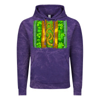 Cloud Purple saint patricks horseshoe shamrock leopard glitter brushstroke Vintage Hoodie - Artiststas