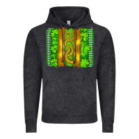 Vintage Black saint patricks horseshoe shamrock leopard glitter brushstroke Vintage Hoodie - Artiststas