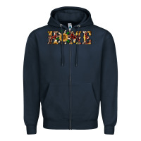 Navy christmas home with windmill Zipper Hoodie - RanaPortraitStore