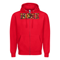 Red christmas home with windmill Zipper Hoodie - RanaPortraitStore