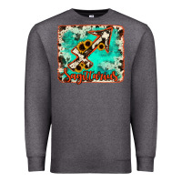 Charcoal Heather Sagittarius turquoise cowhide Premium Sweatshirt - RanaPortraitStore