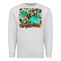 Dove Grey Sagittarius turquoise cowhide Premium Sweatshirt - RanaPortraitStore