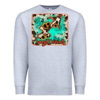 Heather Grey Sagittarius turquoise cowhide Premium Sweatshirt - RanaPortraitStore