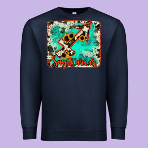 Sagittarius Turquoise Cowhide Premium Sweatshirt Designed By Ranaportraitstore