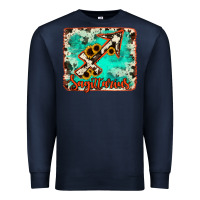 Navy Sagittarius turquoise cowhide Premium Sweatshirt - RanaPortraitStore