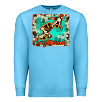 Ocean Blue Sagittarius turquoise cowhide Premium Sweatshirt - RanaPortraitStore