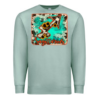 Seafoam Sagittarius turquoise cowhide Premium Sweatshirt - RanaPortraitStore