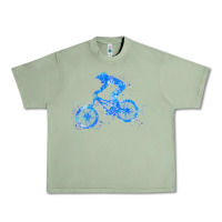 Oil Green downhill mountain bike t  shirt downhill mountain bike jump blue water Urban Heavy Tee - linhVisuals