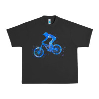 Pigment Black downhill mountain bike t  shirt downhill mountain bike jump blue water Urban Heavy Tee - linhVisuals