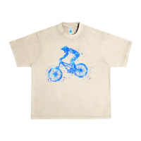 Sandshell downhill mountain bike t  shirt downhill mountain bike jump blue water Urban Heavy Tee - linhVisuals