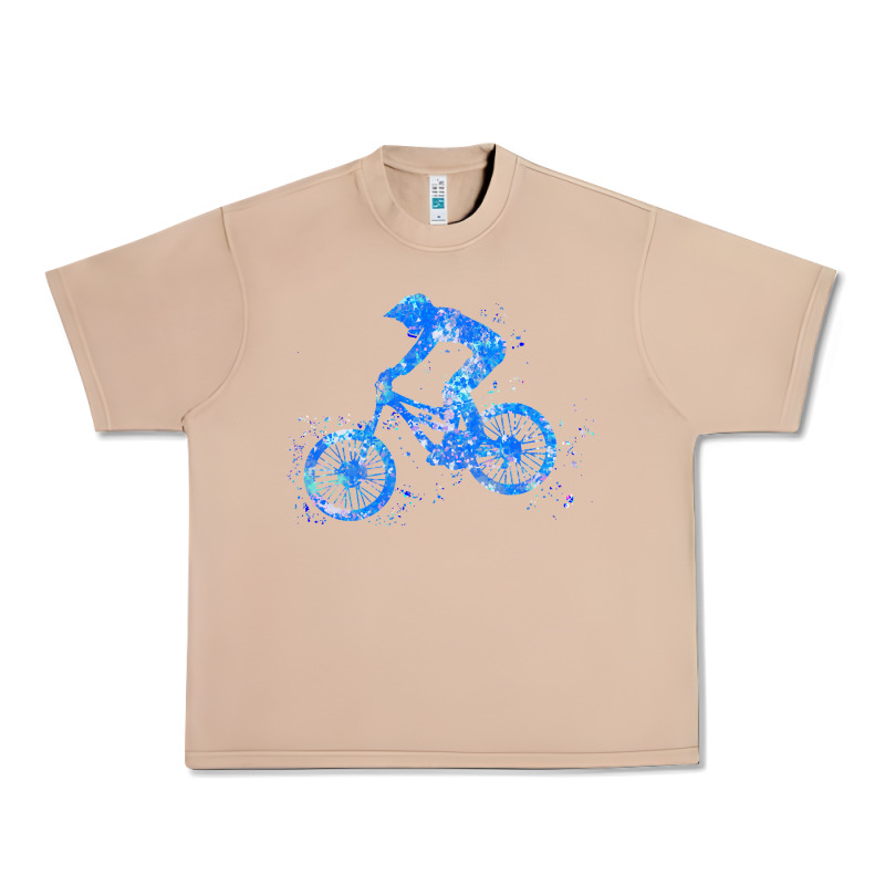 Downhill Mountain Bike T  Shirt Downhill Mountain Bike Jump Blue Water Urban Heavy Tee by linhVisuals | Teevron