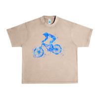 French Oak downhill mountain bike t  shirt downhill mountain bike jump blue water Urban Heavy Tee - linhVisuals