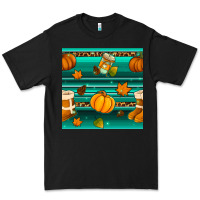 Black autumn seamless pattern Premium Tee - BundleAndBundleShop