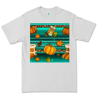 Dove Grey autumn seamless pattern Premium Tee - BundleAndBundleShop