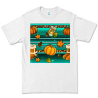 White autumn seamless pattern Premium Tee - BundleAndBundleShop