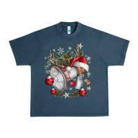 Midnight Navy Merry Christmas Urban Heavy Tee - CowhideDigitalArt