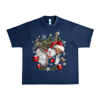 Navy Merry Christmas Urban Heavy Tee - CowhideDigitalArt