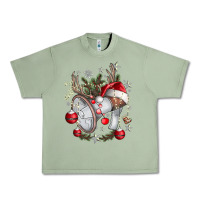 Oil Green Merry Christmas Urban Heavy Tee - CowhideDigitalArt