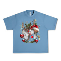 Pebble Blue Merry Christmas Urban Heavy Tee - CowhideDigitalArt