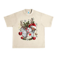 Sandshell Merry Christmas Urban Heavy Tee - CowhideDigitalArt