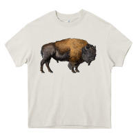 Cream american bison body Heavy Core Tee - RanaPortraitStore