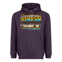 Plum sunflower aztec serape cowhide background Heavyweight Hoodie - RanaPortraitStore