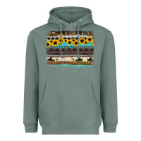 Sage sunflower aztec serape cowhide background Heavyweight Hoodie - RanaPortraitStore