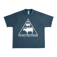 Midnight Navy the real food pyramid carnivore Urban Heavy Tee - linhVisuals