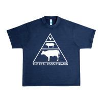Navy the real food pyramid carnivore Urban Heavy Tee - linhVisuals