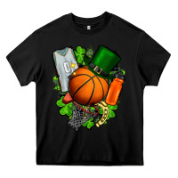 Black St. Patrick's Day Basketball Heavy Core Tee - FaDigitalArtStudio