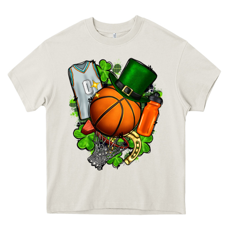 St. Patrick's Day Basketball Heavy Core Tee by FaDigitalArtStudio | Teevron