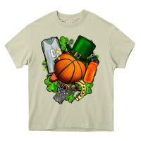 Mossy St. Patrick's Day Basketball Heavy Core Tee - FaDigitalArtStudio