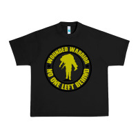 Black Wounded Warrior No One Left Behind War Veteran Urban Heavy Tee - linhVisuals