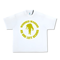 White Wounded Warrior No One Left Behind War Veteran Urban Heavy Tee - linhVisuals