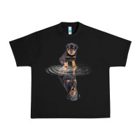 Black rottweiler reflection t shirt funny father's day dog gifts Urban Heavy Tee - linhVisuals
