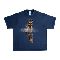 Navy rottweiler reflection t shirt funny father's day dog gifts Urban Heavy Tee - linhVisuals