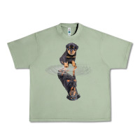 Oil Green rottweiler reflection t shirt funny father's day dog gifts Urban Heavy Tee - linhVisuals