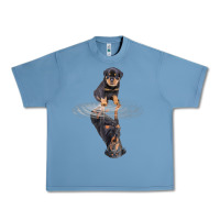 Pebble Blue rottweiler reflection t shirt funny father's day dog gifts Urban Heavy Tee - linhVisuals