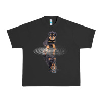 Pigment Black rottweiler reflection t shirt funny father's day dog gifts Urban Heavy Tee - linhVisuals