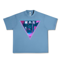 Pebble Blue tired japanese otaku   abandoned city street art t shirt Urban Heavy Tee - linhVisuals