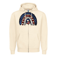 Sandshell USA American Flag Rainbow Zipper Hoodie - Jasminsmagicworld