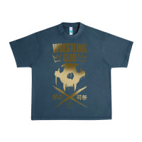 Midnight Navy tekken inspired king design premium t shirt Urban Heavy Tee - linhVisuals