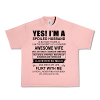 Salmon yes i'm a spoiled husband ..awesome wife t shirt Urban Heavy Tee - linhVisuals