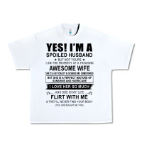 White yes i'm a spoiled husband ..awesome wife t shirt Urban Heavy Tee - linhVisuals