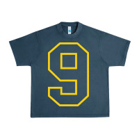 Midnight Navy number #9 sports jersey uniform Urban Heavy Tee - linhVisuals
